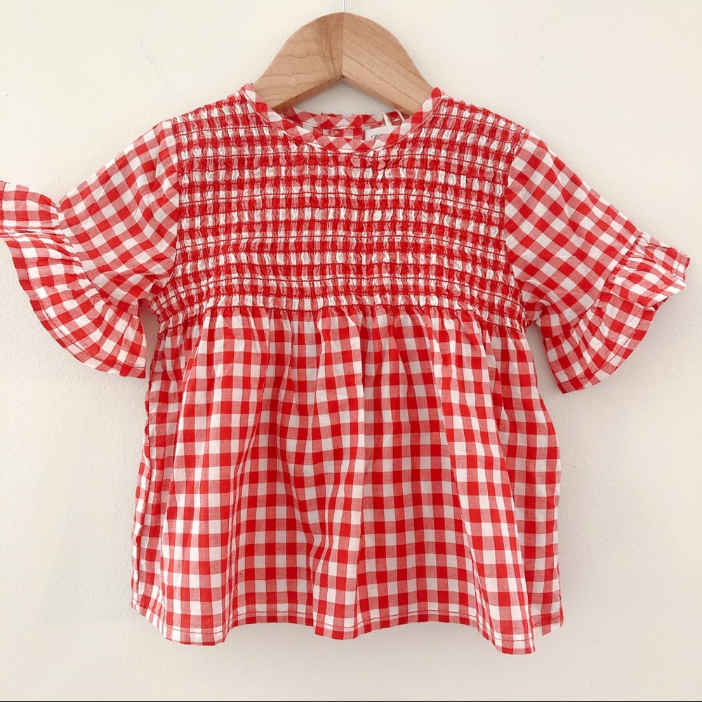 Zara plaid top